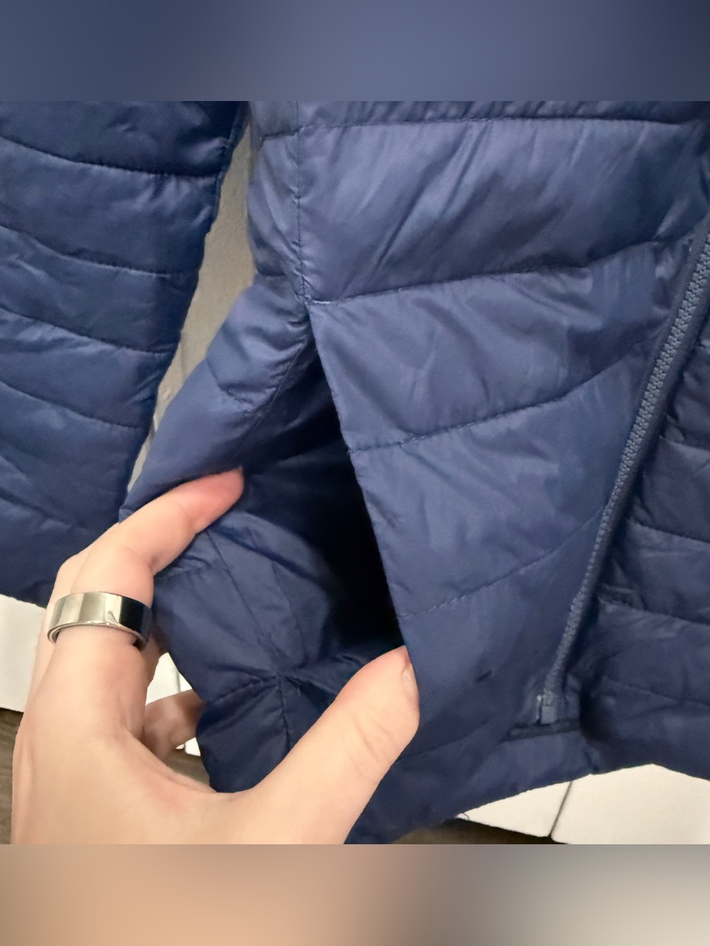 Land's End Blue Puffer Jacket - Picture 3 of 10